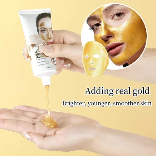 Vista 2 de Máscara para puntos negros, mascarilla de oro de 24 quilates, removedor de puntos negros, mascarilla facial reafirmante para cara, limpieza