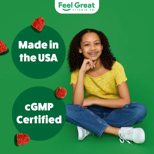 Vista 4 de Feel Great Kids - Vitaminas gomosas para ojos Vitaminas esenciales para los ojos luteína y zeaxantina Vitaminas veganas para ojos con sabor a