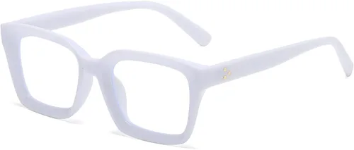 Vista 13 de EYLRIM Classic Thick Square Frame Clear Lens Glasses for Women Men A93 Verde tortuga
