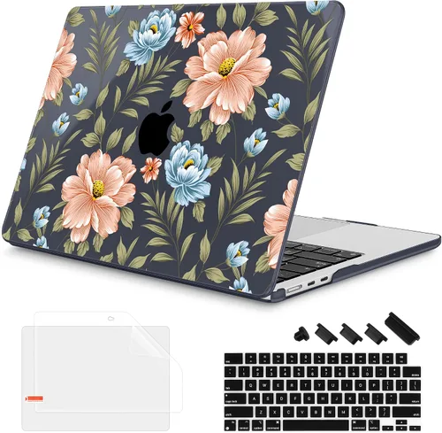 Vista 47 de Mektron Diseñada para MacBook Air 2025/2024/2023 de 15 PULGADAS M4 A3241 /M3 A3114 /M2 A2941, Carcasa de Cubierta Rígida de Plástico Impreso