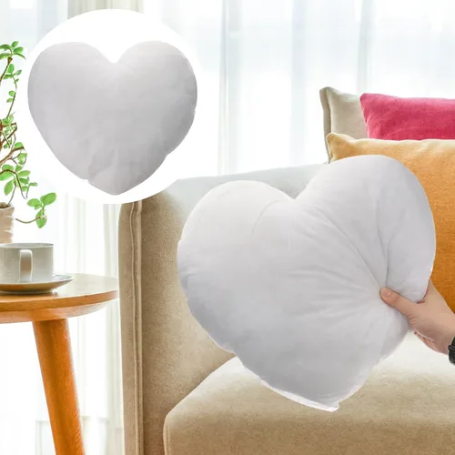 Vista 9 de Hemoton Almohadas de tiro Inserto en forma de corazón Cama y Sofá Almohadas Relleno 17.7x18.9 in