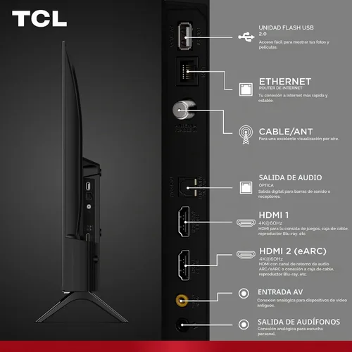 Vista 3 de TCL Smart TV Class R3D Series QLED Roku de 32 pulgadas Diseño sin bisel FullView, Google Cast y AirPlay 2 Televisión para dormitorio, dormitorio