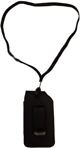 Vista 2 de Alrededor del cuello colgante cordón magnético superior negro caso se adapta a LG Exalt, vino 3.
