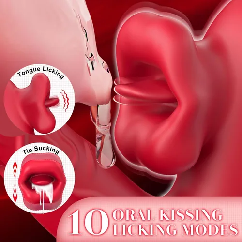Vista 3 de Vibrador de punto G juguetes sexuales para mujeres - Juguetes sexuales para mujeres adultas con 10 modos de aleteo, vibración y lamido, juguete