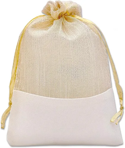 Vista 11 de TheDisplayGuys For Your Modern Living Paquete de 24 bolsas de regalo de lino y organza negra con cordones (XS 3 x 4), recuerdos de fiesta, muestras