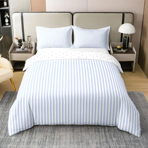 Vista 16 de Erosebridal Juego de ropa de cama de 100 % algodón a cuadros para niños y niñas, funda de edredón a cuadros, funda de edredón moderna geométrica