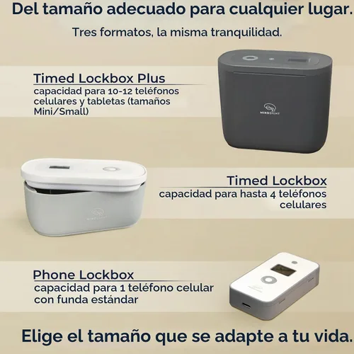 Vista 6 de Mindsight Timed Lock Box Plus Se adapta a tabletas pequeñas (iPad Mini), teléfonos (10+) y más Ideal para escuelas y familias Ayuda a reducir