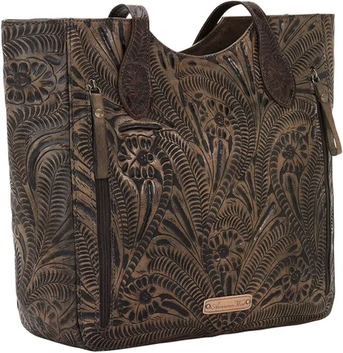 Vista 3 de American West Blue Ridge - Bolsa con cremallera superior con compartimento secreto
