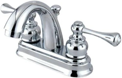 Vista 2 de Kingston KB5612BL - Grifo de baño central de 4 pulgadas, latón pulido