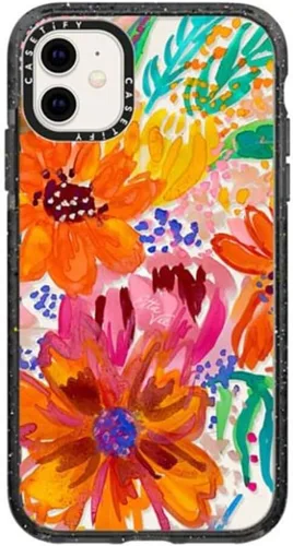 Vista 130 de Funda Impact de CASETiFY para iPhone 11 - Tiempo A Solas de Esther Kim - Negro Claro