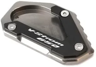 Vista 9 de TEMKIN W for Suzuki V-Strom 650/XT VSTROM 650 DL650 2004-2022 2021 Motorcycle CNC Kickstand Foot Side Stand Extension Pad Support Plate Y