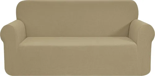 Vista 17 de CHUN YI - Funda elástica de 1 pieza para sillón grande, funda protectora suave de Jacquard con elastano, detalle de cuadros y parte inferior