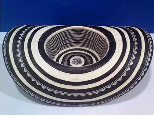 Vista 2 de col-p Sombrero Colombiano Vueltiao Original Colombiano Sombrero Colombiano Paisa Hecho por Artesanos Especial para Fiestas Regalos Cumpleaños