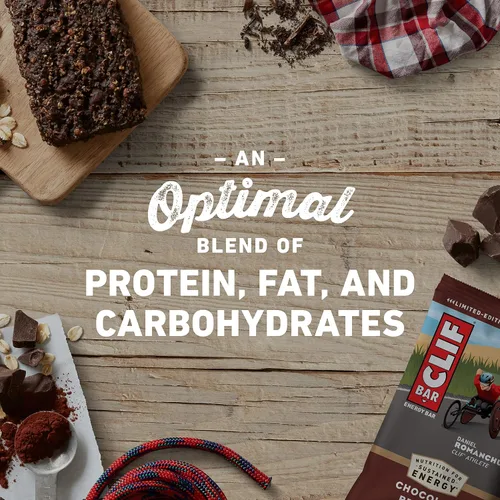 Vista 5 de CLIF BAR S - Barras energéticas - Brownie de chocolate hecho con avena orgánica, alimento a base de plantas, vegetariano, Kosher