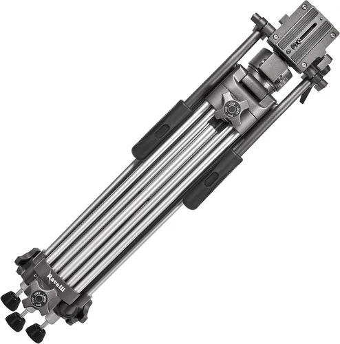 Vista 3 de Ravelli Trípode profesional para cámara de video AVTP de 75 mm con cabezal de arrastre de fluido