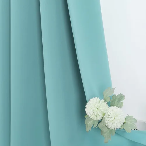 Vista 6 de ChrisDowa - Cortinas cortas para ventana de 40 pulgadas para dormitorio - Cortinas cortas con ojales y aislamiento térmico para oscurecer
