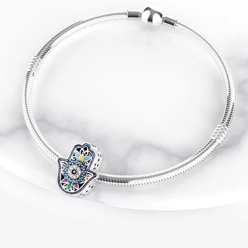 Vista 2 de Abalorios de plata de ley 925 para pulseras y collares, dijes de cuentas para mujer