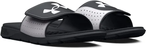 Vista 6 de Under Armour Ignite 7 Slide Sandalia para hombre, (003) NegroBlancoNegro