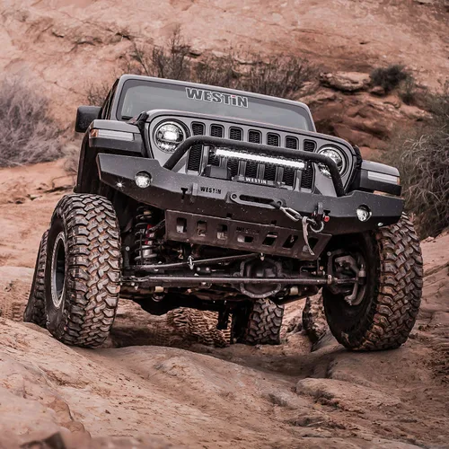 Vista 6 de Westin 59-80115 WJ2 parachoques delantero de ancho completo para Wrangler JL 2018-2026 Gladiator 2020-2026