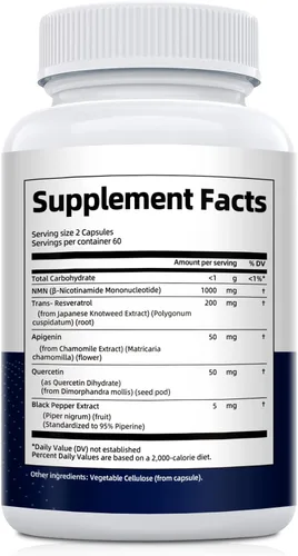 Vista 12 de Migcopat Suplemento NMN 1000mg – Suplemento NAD 5 en 1, 120 cápsulas