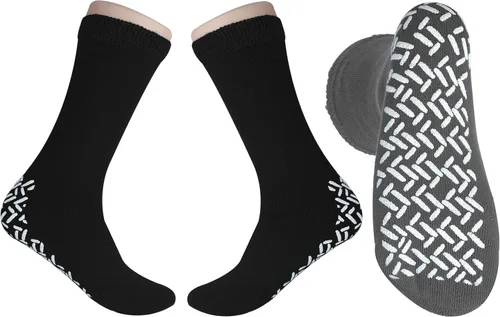 Vista 5 de NOBLES HEALTH CARE PRODUCT SOLUTIONS Paquete de 3 pares – Calcetines antideslizantes XXXL anchos para personas con diabetes hinchada en los pies