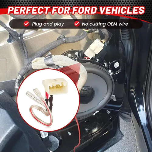 Vista 6 de RED WOLF Conector de arnés de cableado para altavoz de puerta de automóvil para Ford F150 Escape Focus Bronco Mustang Mazda 2 6 CX5 2011-2021