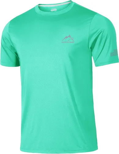 Vista 22 de NORTHYARD Camisetas de entrenamiento para correr para hombre, secado rápido Verde Armada (ArmyGreen)