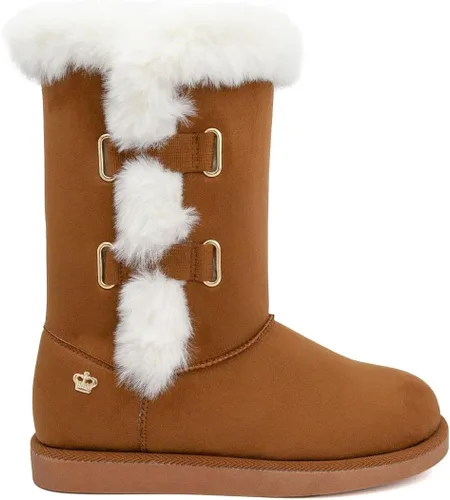 Vista 2 de Juicy Couture Botines de invierno sin cordones para mujer, botines cálidos de invierno, Coñac Koded