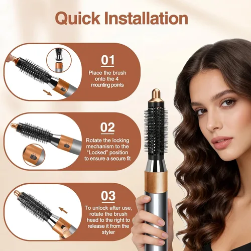 Vista 4 de Cepillo de volumen redondo pequeño para Dyson para Airwrap rizador accesorios Styler Curling herramienta de pelo