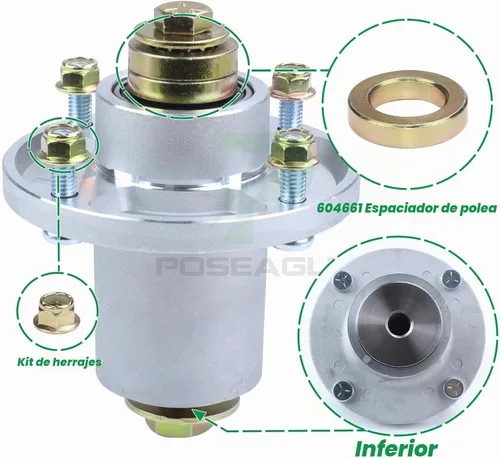 Vista 6 de 607418 Conjunto de husillo para cubierta Hustler Fastrak 54