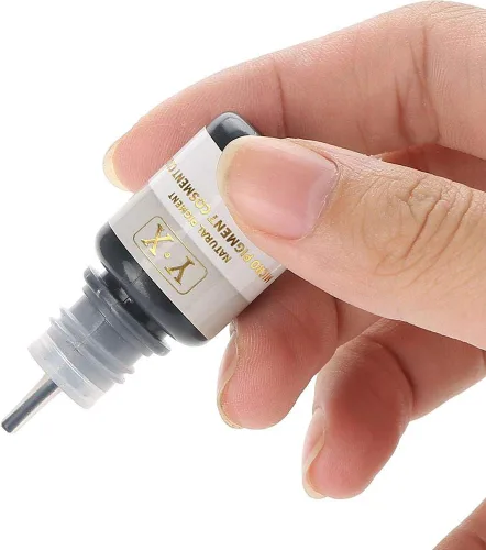 Vista 7 de Semme Tinta de tatuaje, botella de 0.3 fl oz, tinta de tatuaje semipermanente profesional, tinta de pigmento microblading, maquillaje