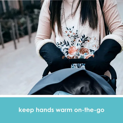 Vista 2 de JJ Cole Bundle Me Bundlemitts - Guantes acogedores, manoplas de mano, se fija al cochecito