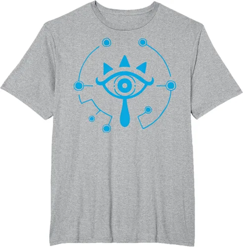 Vista 38 de Zelda Breath of The Wild Sheikah Eye Logo Camiseta Negro