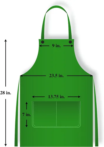 Vista 5 de Delantal personalizado Hot4TShirts - Delantales de cocina divertidos hechos a medida para hombres y mujeres - 2 bolsillos frontales - Añadir tu texto