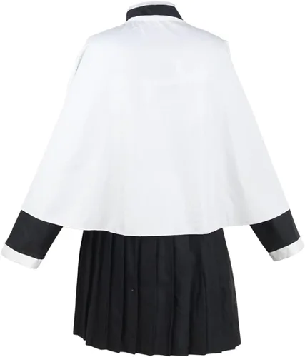 Vista 4 de UZAIN Disfraz de cosplay para mujer, disfraz de anime Kamado Tsuyuri Shinobu Mitsuri, conjunto completo con bambú