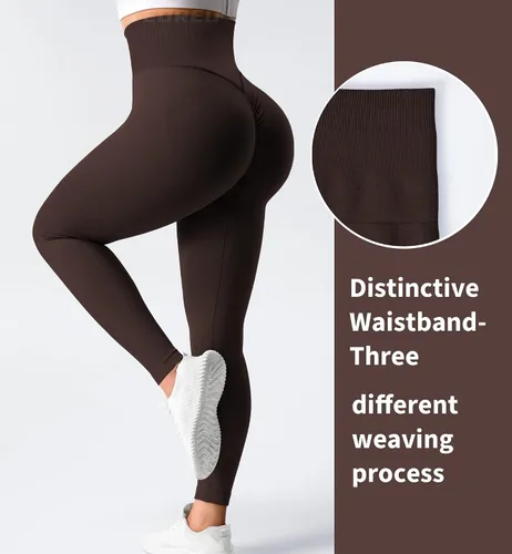 Vista 2 de YEOREO - Leggings de entrenamiento para mujer, sin costuras, cintura alta, pantalones de yoga adelgazantes