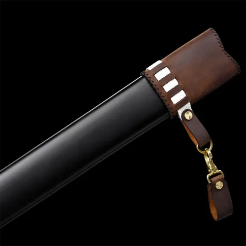 Vista 7 de Fidestisan Espada medieval hecha a mano de 46 pulgadas, hecha a mano, estilo moderno, caballero largo, espiga completa 5160, tratamiento térmico