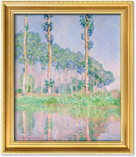 Vista 147 de IPIC - Reproducción artística de los lirios de agua de Claude Monet 1906, impresiones giclée coinciden con el marco dorado clásico, arte de pared