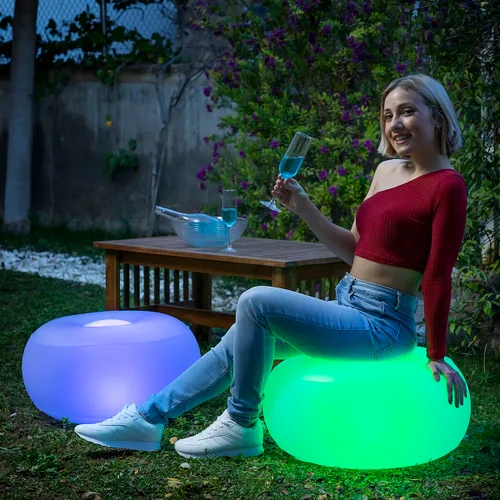 Vista 3 de Asiento Hinchable con LED Multicolor y Mando a Distancia Pulight InnovaGoods