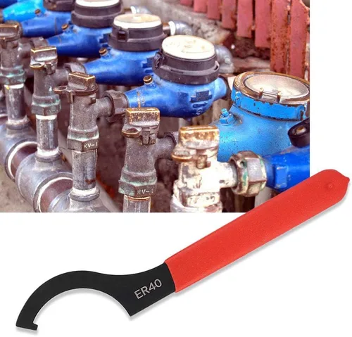 Vista 8 de Llave de pinza ER40 Llave de acero de alto carbono Tuerca de sujeción manual Llave de mandril