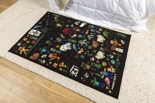 Vista 6 de Minecraft Mob - Alfombra de área estampada Tapete de interior, alfombras decorativas para sala de estar y dormitorio, decoración del hogar