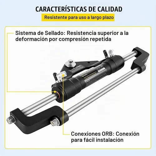 Vista 5 de VEVOR Kit de dirección hidráulica fuera de borda