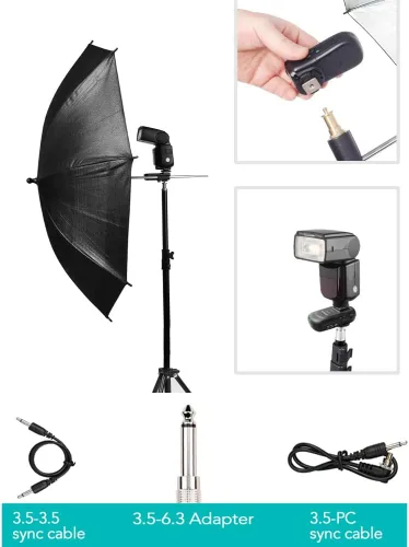 Vista 10 de Disparador de flash inalámbrico 2.4 GHz con transmisor y receptor para Canon