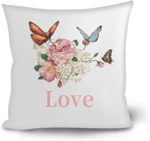 Vista 17 de Fundas de almohada decorativas del alfabeto, fundas de almohada con estampado floral de la letra B, fundas de almohada cuadradas suaves, fundas
