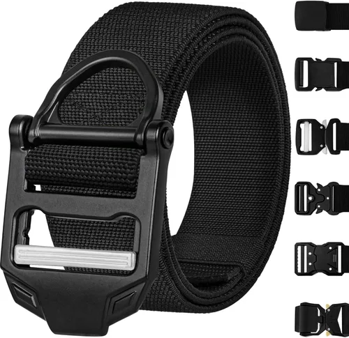 Vista 17 de TECEUM Tactical Belt – Heavy-Duty & Quick Release – Military, Work, Rigger, Duty & Utility Belt for Men