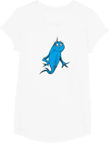 Vista 24 de Dr. Seuss Blue Fish Character - Camiseta con licencia oficial Negro