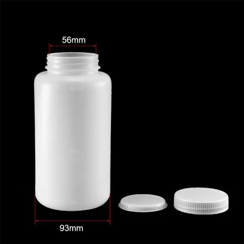Vista 3 de uxcell Botella de reactivo químico de laboratorio de plástico 33.8 fl oz/34oz de boca ancha Sellado de muestras de líquido Contenedor
