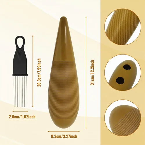 Vista 2 de Novedad profesional Guiro W/Raspador Instrumento de Percusión de Puerto Rico