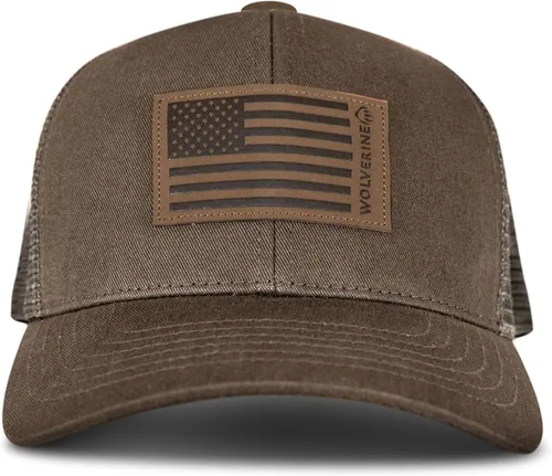 Vista 12 de Wolverine Gorra Trucker Parte trasera de malla Snapback Ajustable Resistente Duradero Workwear 1883 - Oliva negra