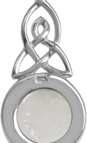 Vista 3 de Silvershake - Colgante de plata fina 925 con nudo celta de triquetra y collar de 18 pulgadas